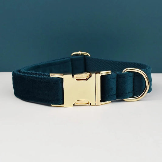 Collier en velours Bleu Canard  – Maison Canovia