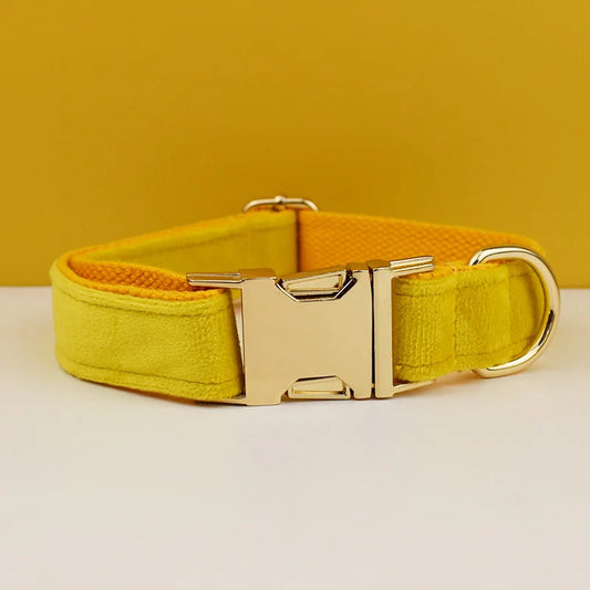 Collier en velours Jaune – Maison Canovia