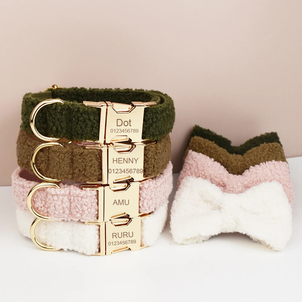 Collier laine bouclée Kaki  – Maison Canovia