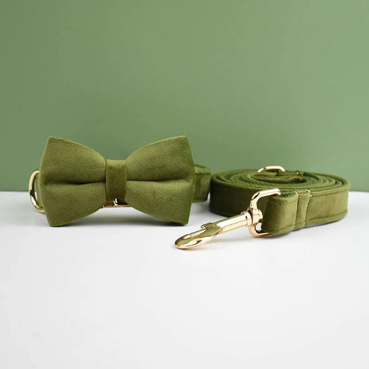 Collier en velours Olive  – Maison Canovia