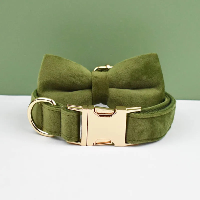 Collier en velours Olive  – Maison Canovia