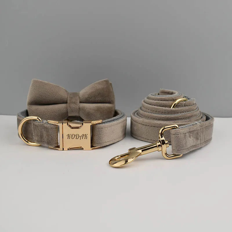 Collier en velours Gris – Maison Canovia