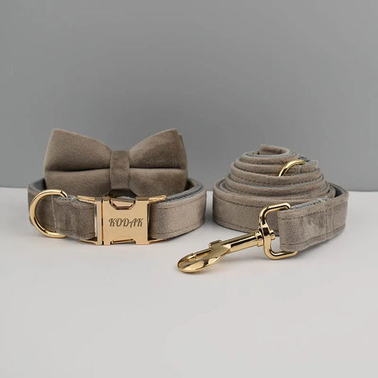 Collier en velours Gris – Maison Canovia