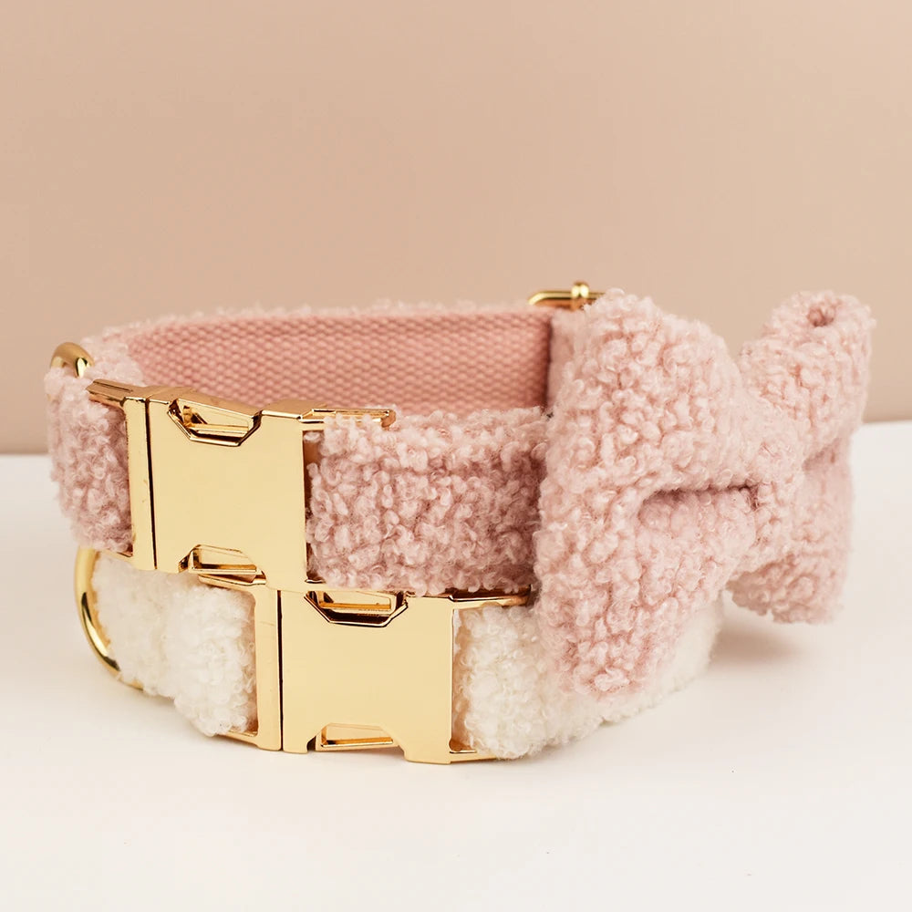 Collier laine bouclée Rose - Maison Canovia
