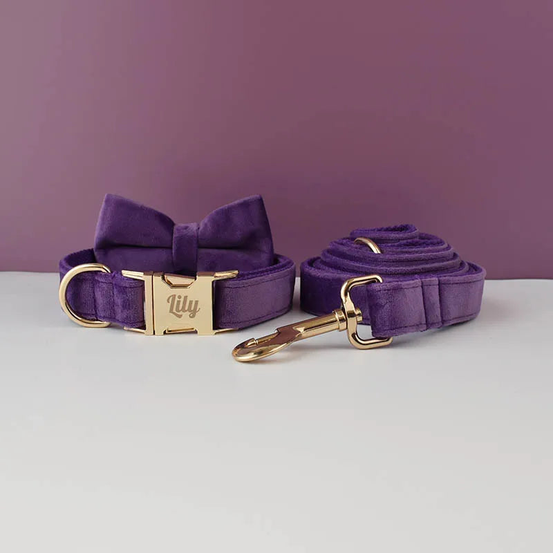 Collier en velours Violet - Maison Canovia