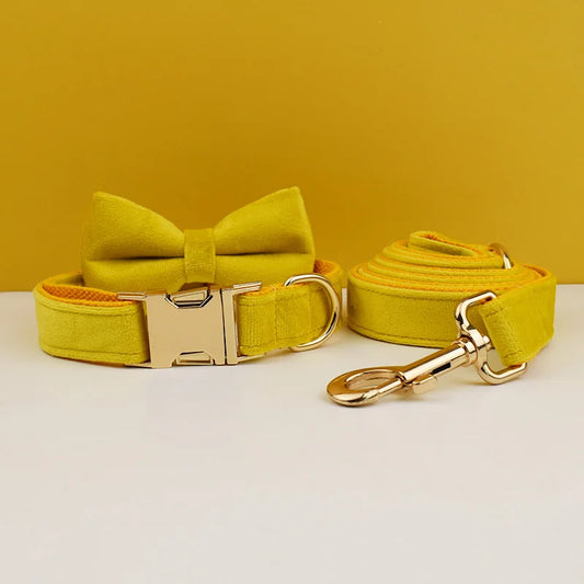 Collier en velours Jaune – Maison Canovia