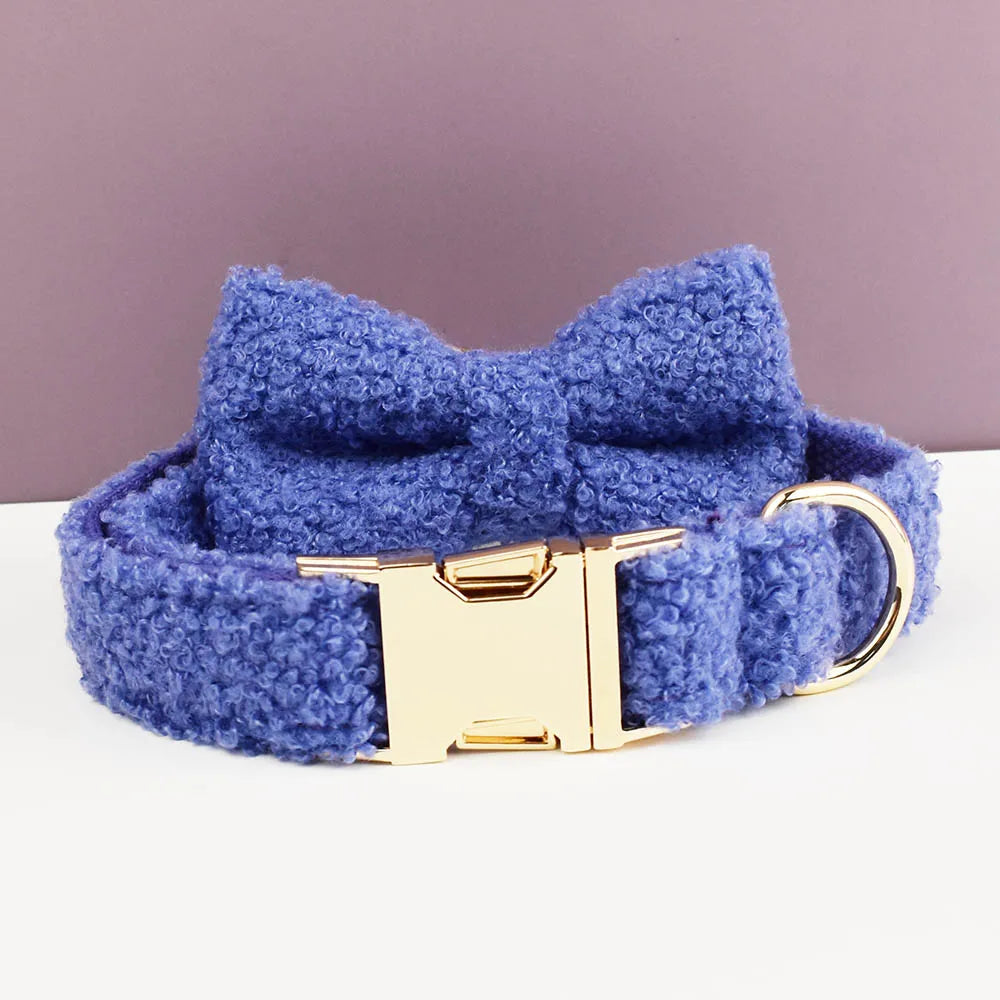 Collier laine bouclée Bleu - Maison Canovia