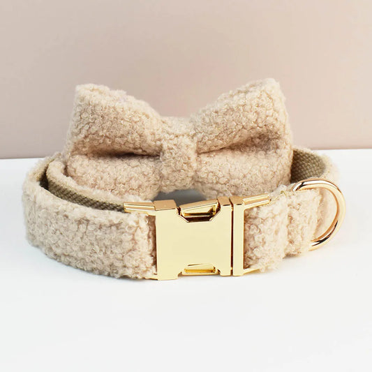 Collier laine bouclée Beige – Maison Canovia