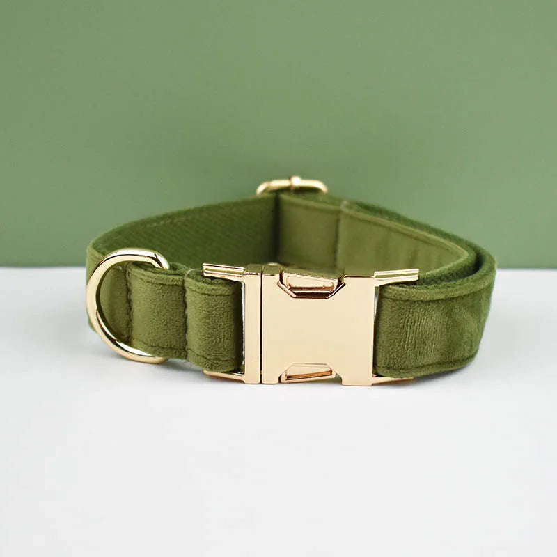 Collier en velours Olive  – Maison Canovia