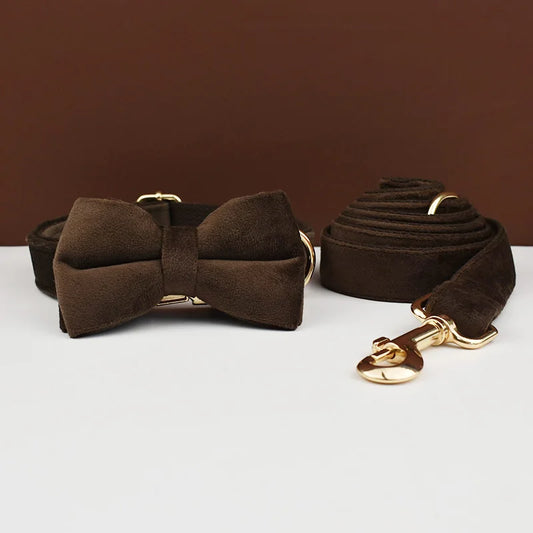 Collier en velours Chocolat – Maison Canovia