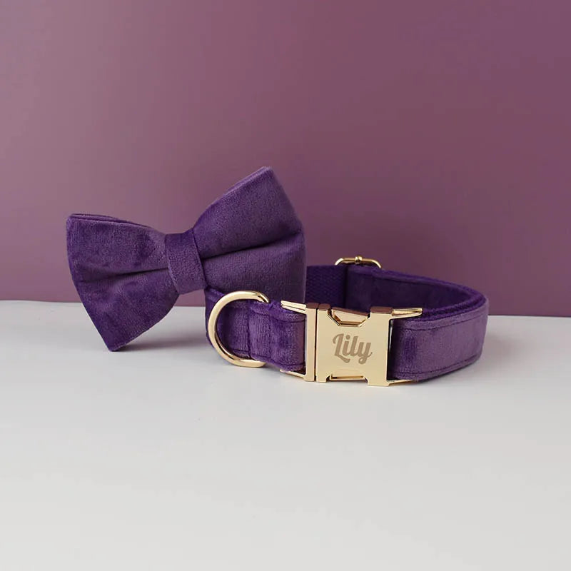 Collier en velours Violet - Maison Canovia