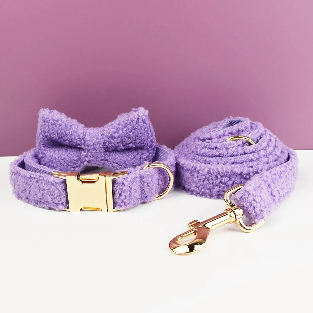 Collier laine bouclée Violet - Maison Canovia