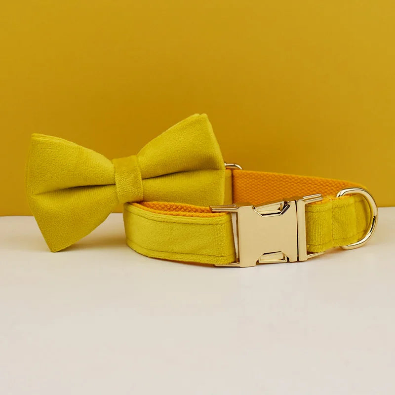 Collier en velours Jaune – Maison Canovia
