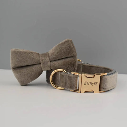 Collier en velours Gris – Maison Canovia