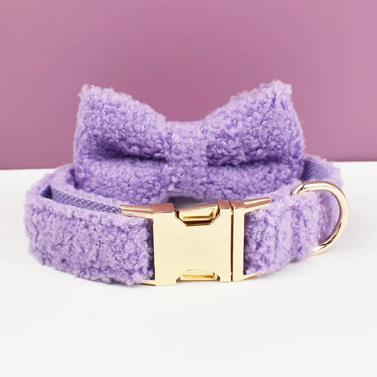 Collier laine bouclée Violet - Maison Canovia
